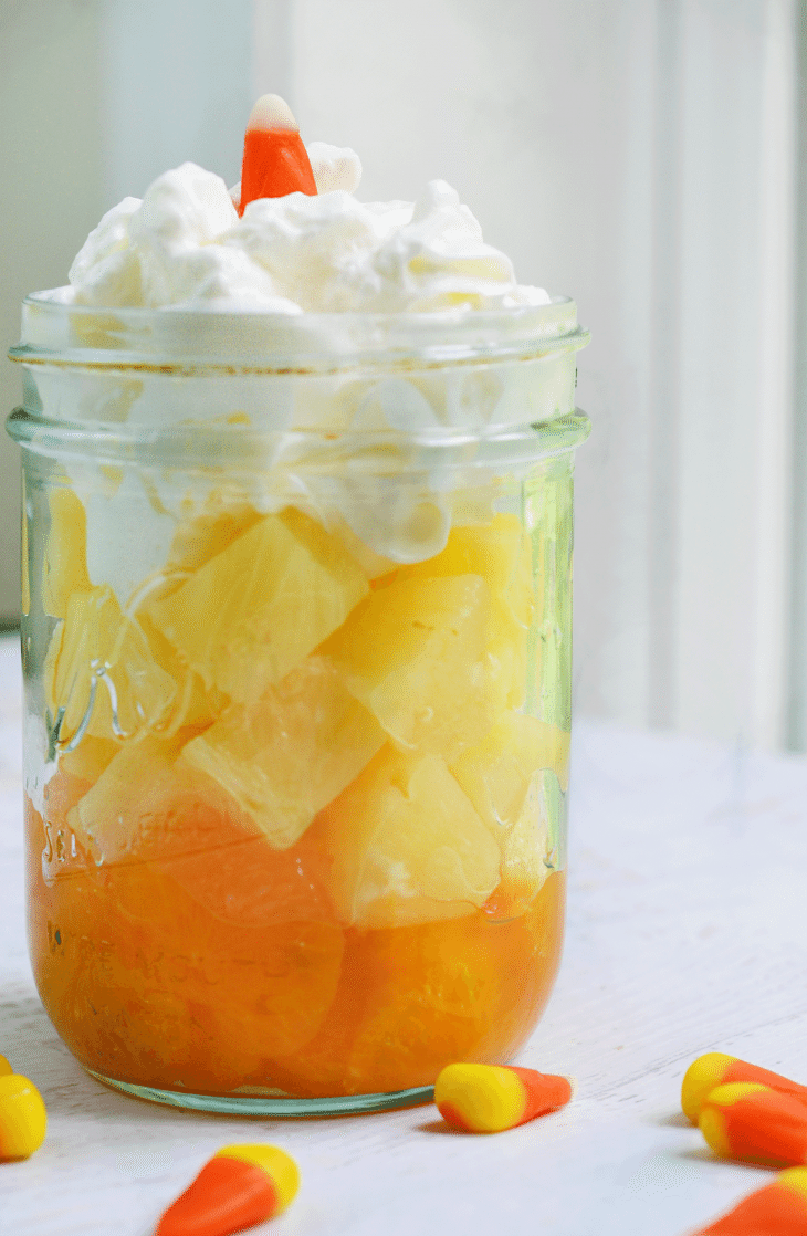 CANDY CORN FRUIT CUP