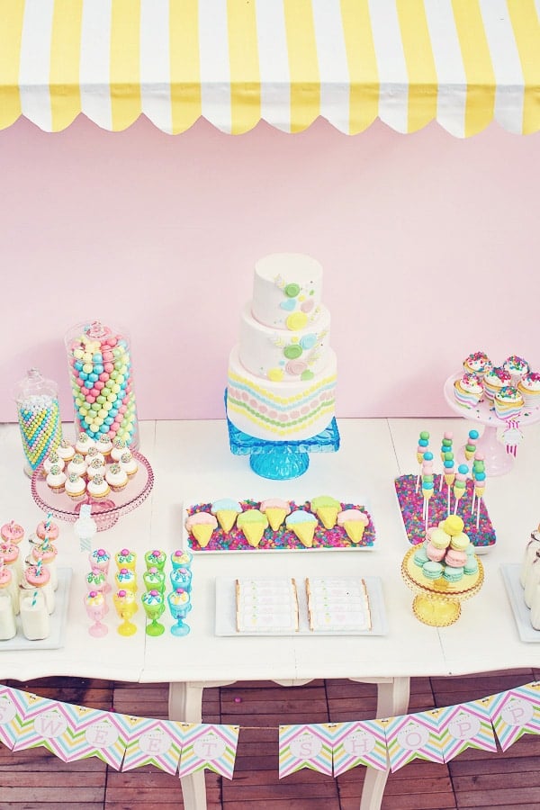 Colorful Sweet Shoppe Birthday Party