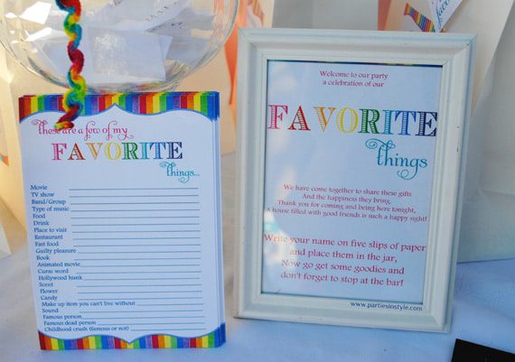 favorite things and poem