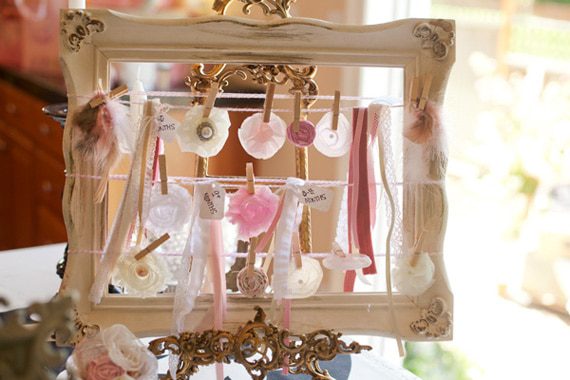 402 New baby headband display 751 French Bistro Baby Shower   Pretty My Party 