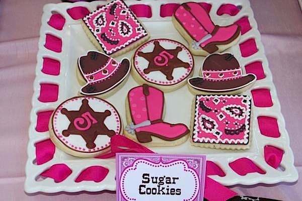 Cowgirl Party Cookies | Cowgirl Party Ideas