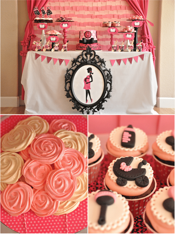 Pink & Black Glam Baby Shower - Pretty My Party