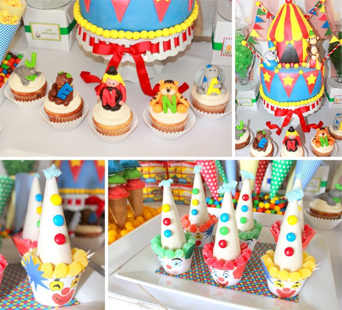 cupcake liners circus vintage  circus2