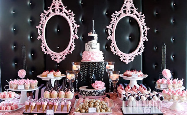 Pink & Black Paris-Inspired Baby Shower