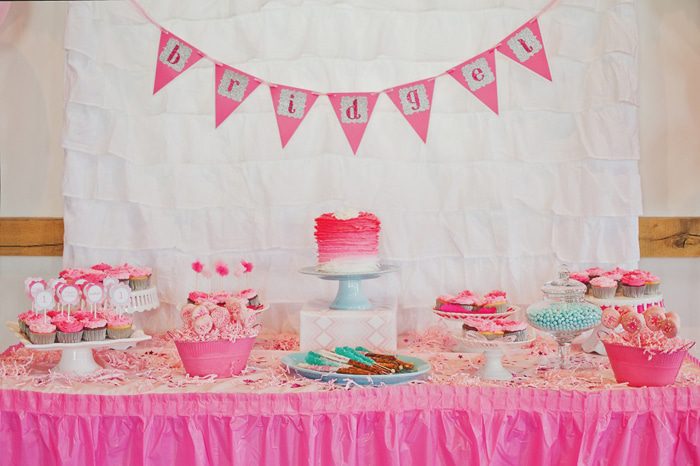 Pink Ombre First Birthday Party featured on Pretty My Party