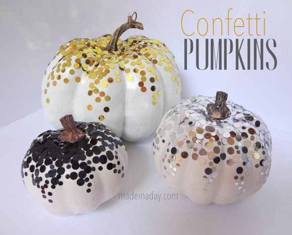 confetti pumpkin diy