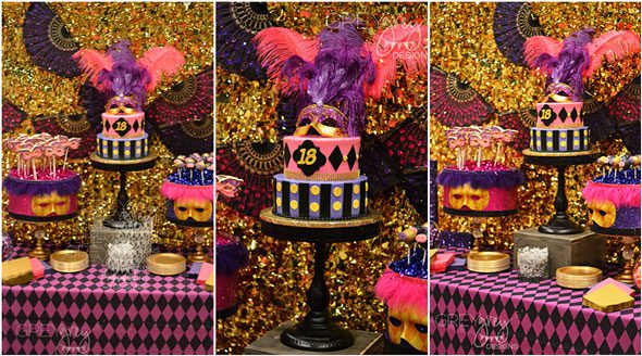 The cake was a stunner, done by Mad Lily Cakery . The mask and ...