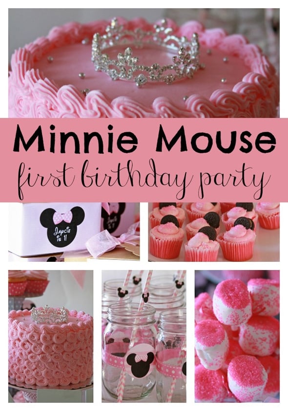 Sweet Minnie Mouse First Birthday - Pretty My Party
