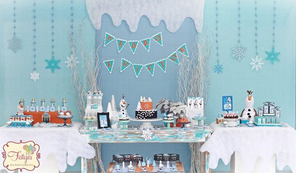 frozen-olaf-dessert-table