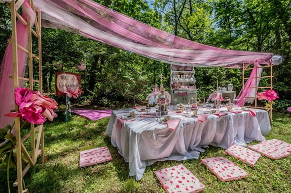 Martha Stewart pink pom-pom garland