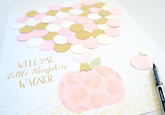 Little Pumpkin Baby Shower Guest Book | Little Pumpkin Baby Shower Ideas