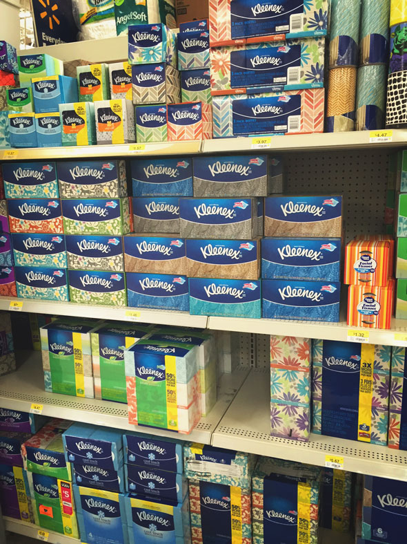 Walmart-Kleenex-Display