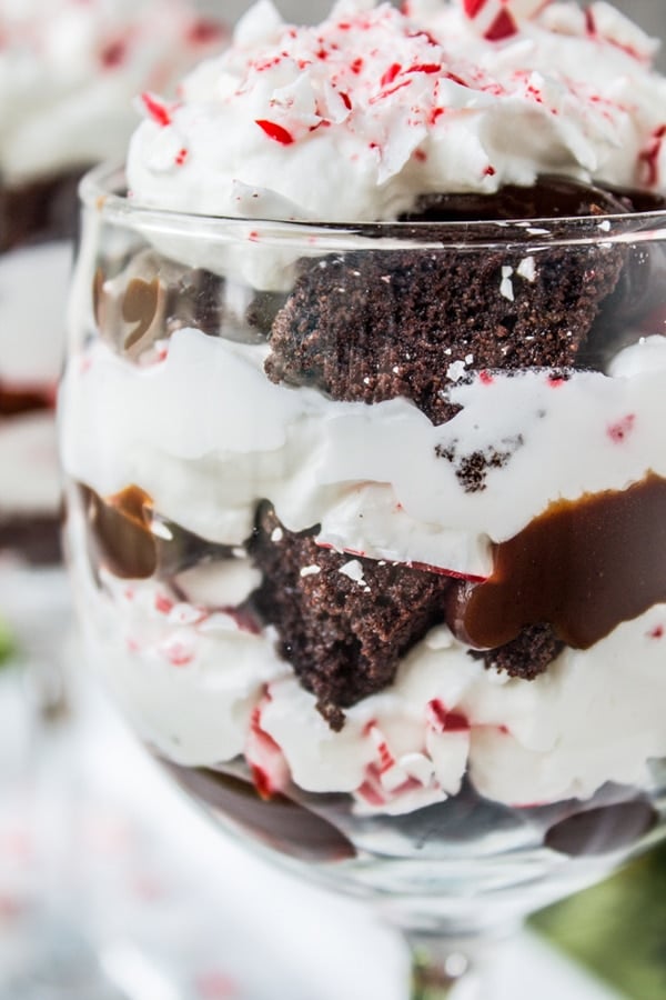 Candy Cane Brownie Trifle via Pretty My Party