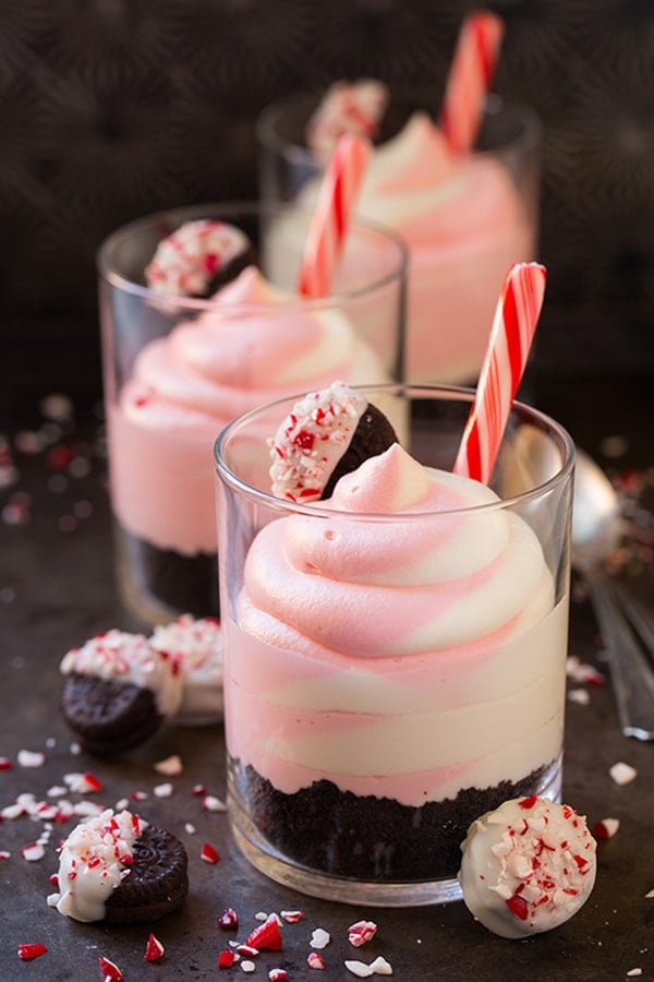 No Bake Peppermint White Chocolate Cheesecake via Pretty My Party