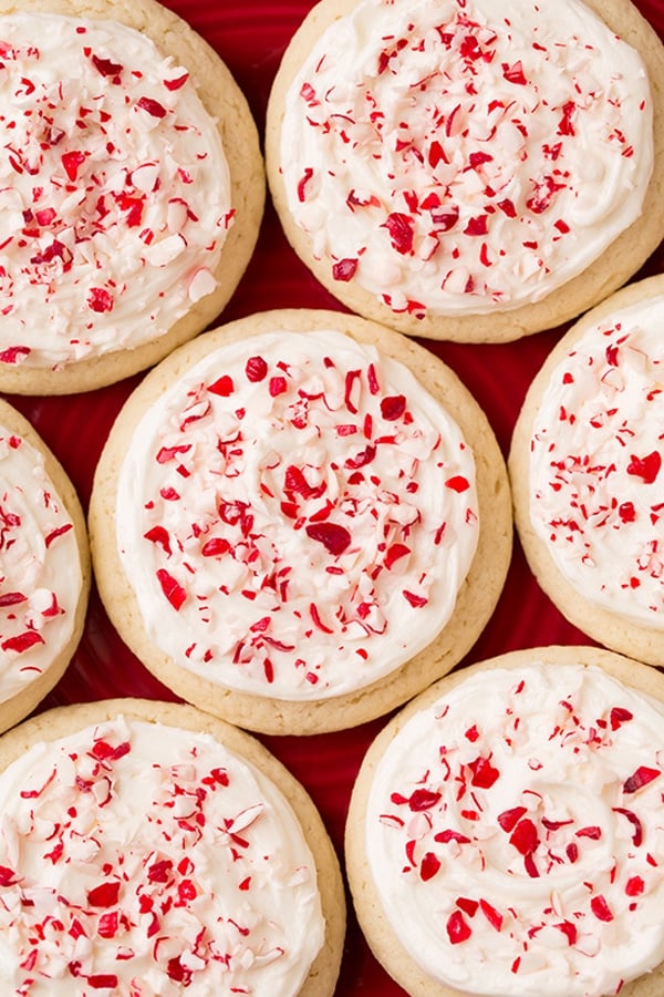 Peppermint Sugar Cookie with Cream Cheese Frosting via Pretty My Party