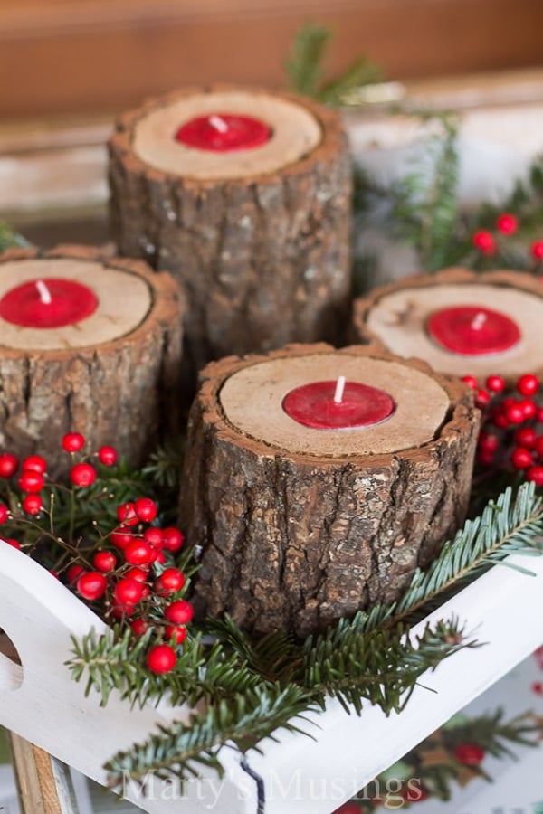 Rustic-Wood-Tea-Light-Candle-Holders