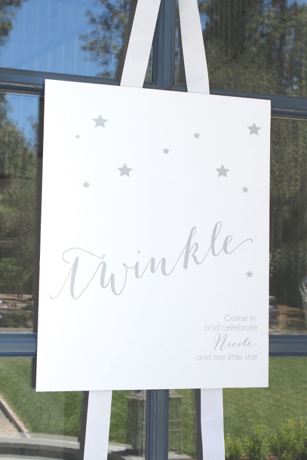 Twinkle Sprinkle Baby Shower Sign via Pretty My Party