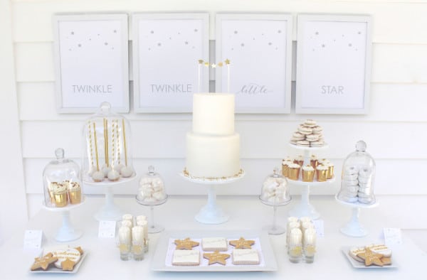 Dessert Table, Twinkle Sprinkle Baby Shower via Pretty My Party