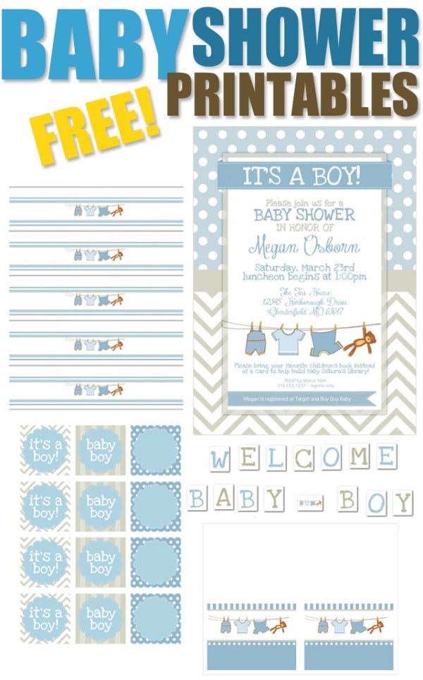 15 Free Baby Shower Printables | Pretty My Party