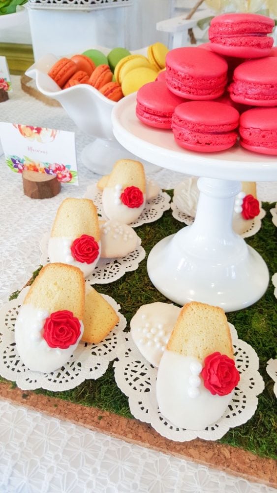 Floral Inspired Baby Shower Desserts via Pretty My Party