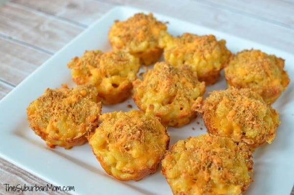 Mac and cheese bites - easy toddler finger foods for a birthday party