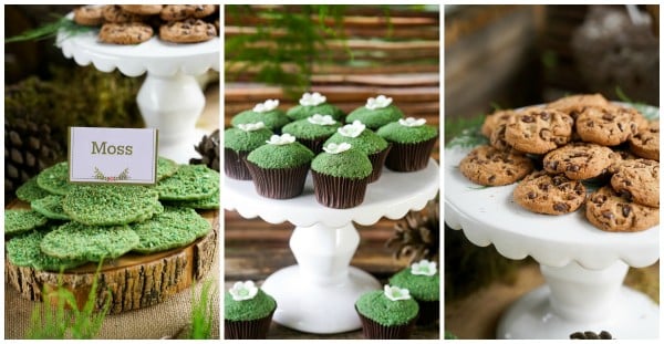 Boho Enchanted Forest Party Desserts via Pretty My Party | www.prettymyparty.com