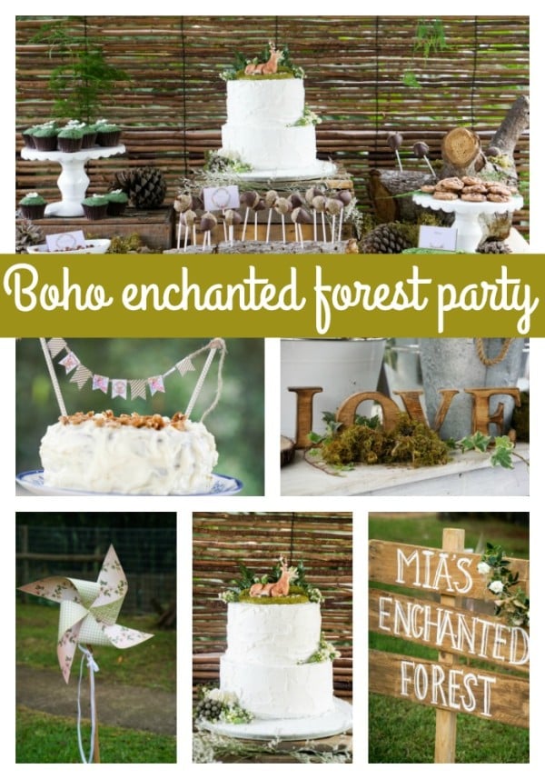 Boho Enchanted Forest Party via Pretty My Party
