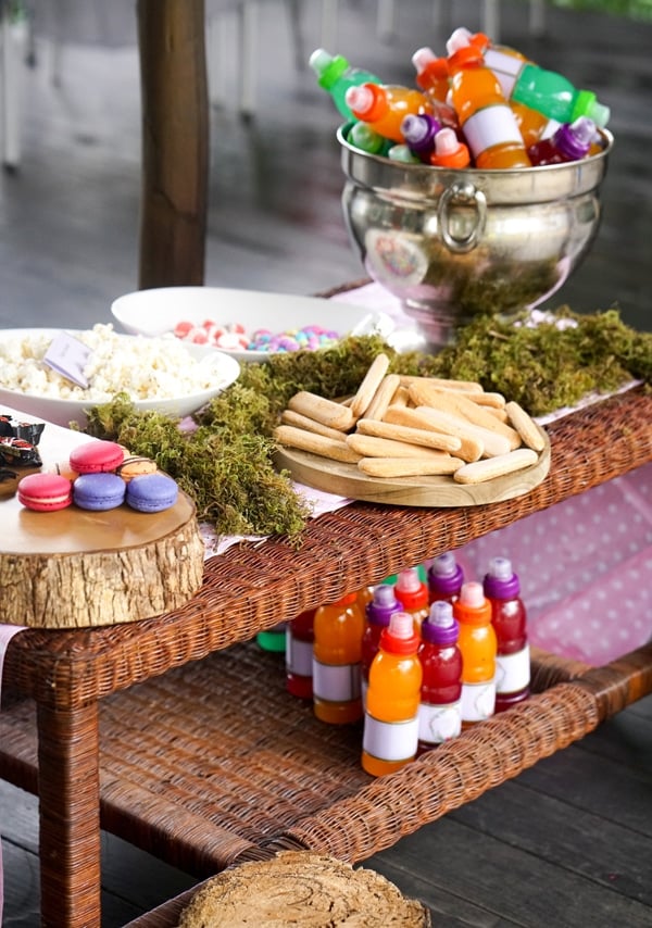 Boho Enchanted Forest Party Desserts via Pretty My Party | www.prettymyparty.com