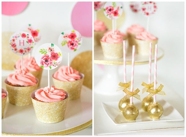 pink-gold-half-birthday-desserts