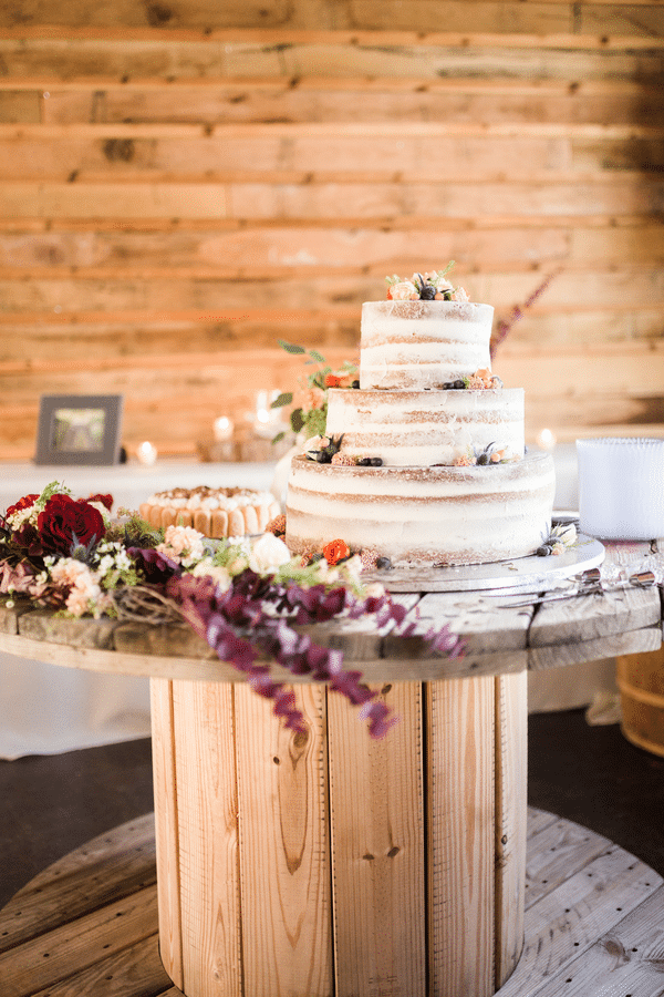 Southern Rustic Charm Wedding Theme naked cake| Pretty My Party