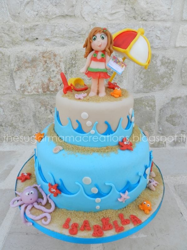 Beach Cake, 21 Sizzling Summer Birthday Cake Ideas | Pretty My Party