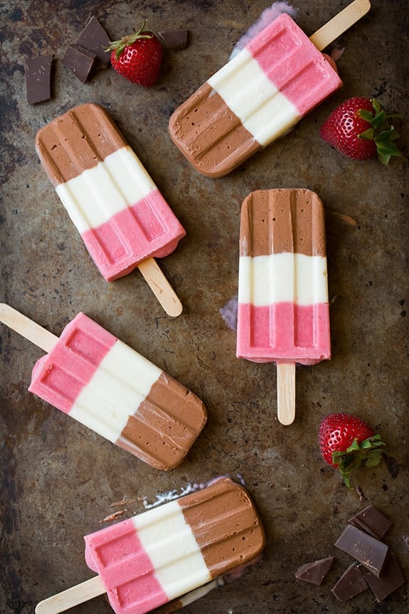 Neapolitan Popsicles, 25 Must Have Popsicle Recipes | Pretty My Party