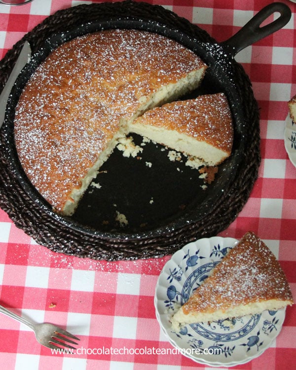 Old Fashioned Sugar Cake, Best Skillet Dessert Recipes via Pretty My Party