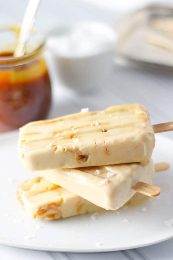 Salted Caramel Yogurt Popsicles, 25 Must Have Popsicle Recipes | Pretty My Party