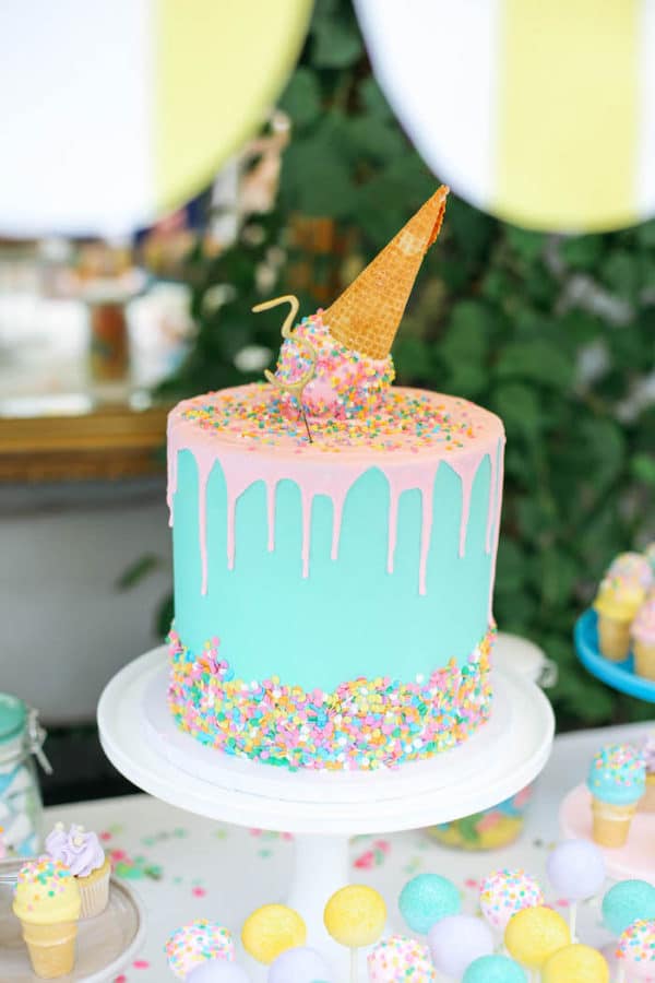 Sprinkle Ice Cream Cake, 21 Sizzling Summer Birthday Cake Ideas | Pretty My Party