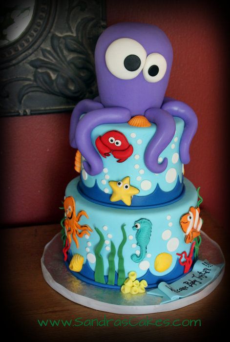 Under the Sea Cake, 21 Sizzling Summer Birthday Cake Ideas | Pretty My Party