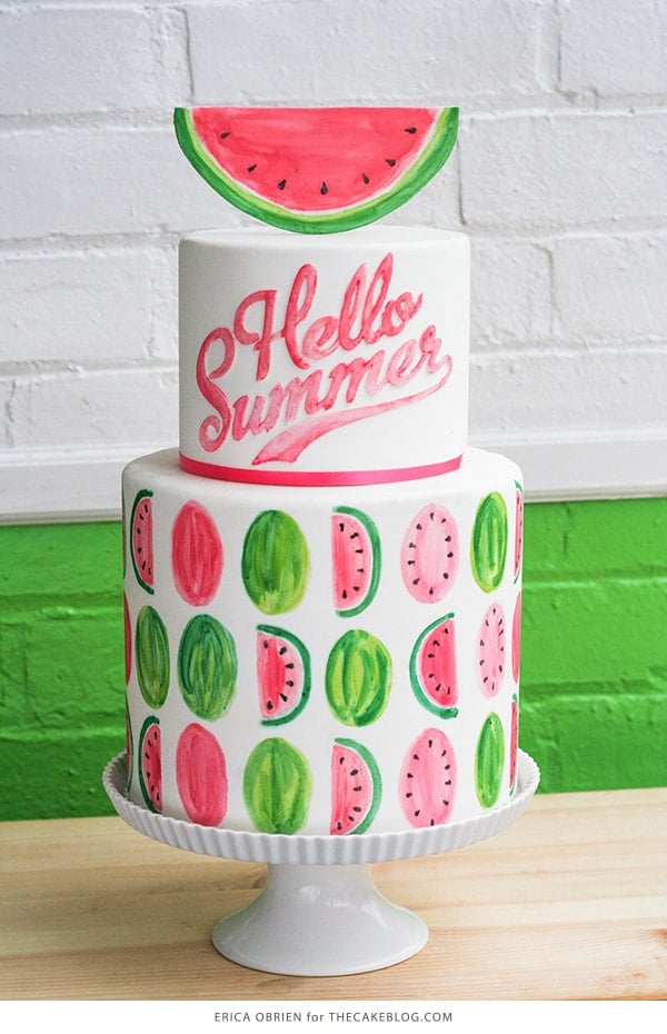 Watermelon Cake, 21 Sizzling Summer Birthday Cake Ideas | Pretty My Party