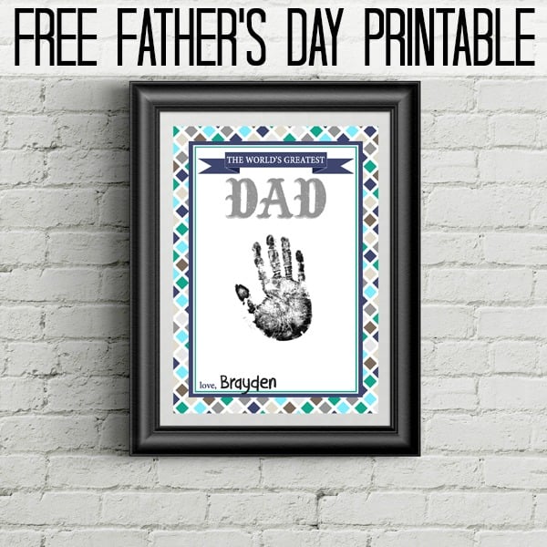 Free Father's Day Handprint Printable | Pretty My Party