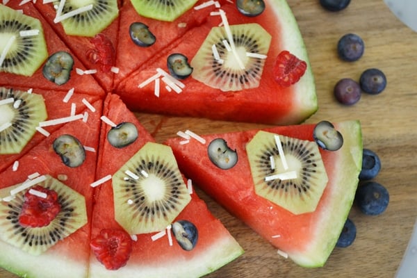 Summer Watermelon Fruit Pizza Recipe | Pretty My Party