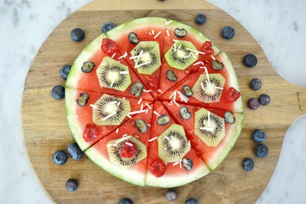 Summer Watermelon Fruit Pizza Recipe | Pretty My Party