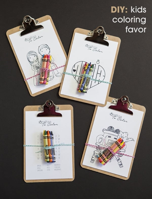 DIY Coloring Favors |Budget Birthday Favors via Pretty My Party