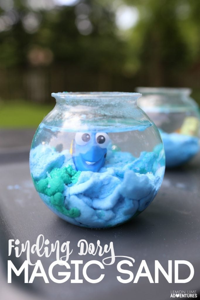 Dory Magic Sand Craft, Finding Dory Birthday Party Ideas | Pretty My Party