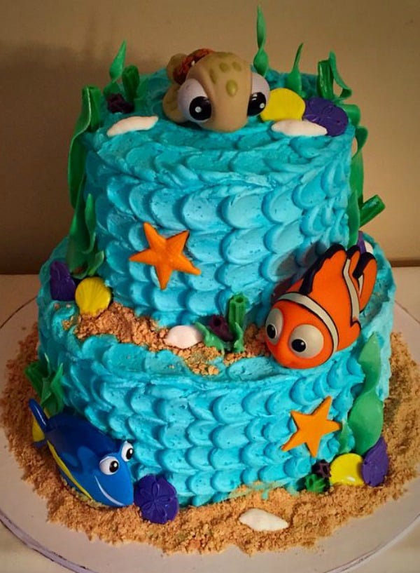 Birthday Cake, Finding Dory Birthday Party Ideas | Pretty My Party