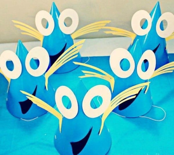 Dory Party Hats, Finding Dory Birthday Party Ideas | Pretty My Party