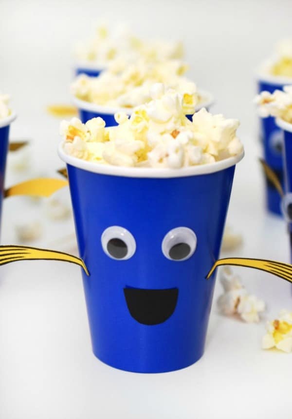 DIY Dory Snack Cups, Finding Dory Birthday Party Ideas | Pretty My Party