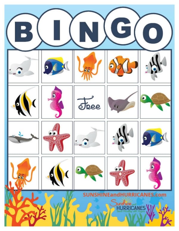 Printable BINGO, Finding Dory Birthday Party Ideas | Pretty My Party