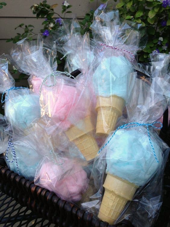 Cotton Candy Cone Favors | Budget Birthday Favor Ideas via Pretty My Party
