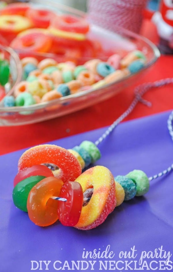 DIY Candy Necklace Favor | Budget Birthday Favors via Pretty My Party