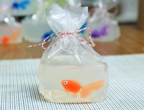 Fish in Soap Bag Favor | Budget Birthday Favors via Pretty My Party