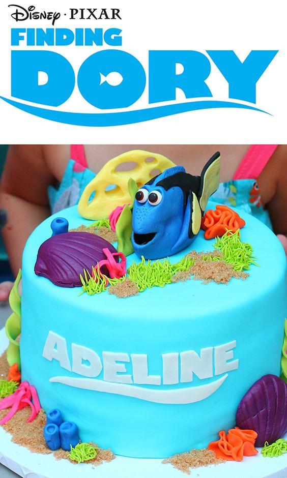 Cake, Finding Dory Birthday Party Ideas | Pretty My Party